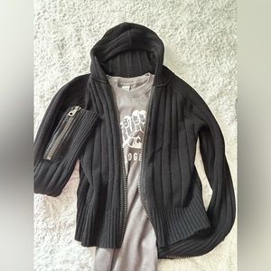 Patrick Cox of London Hoodie L beautiful sweater top zip Y2K chic staple piece